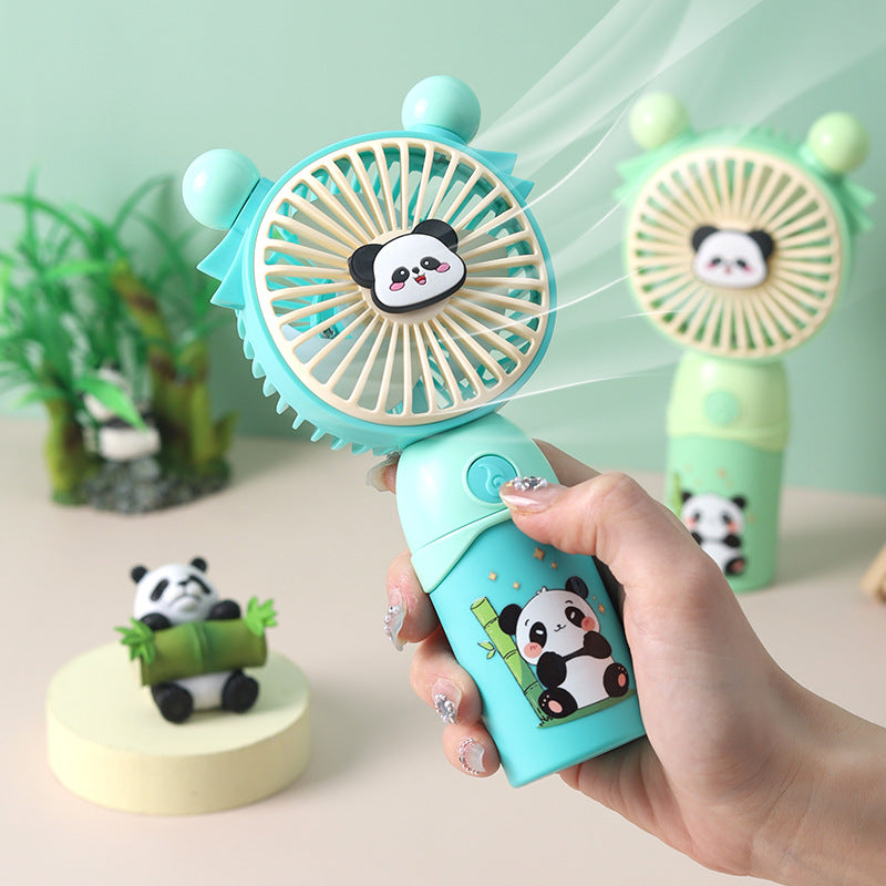 Bærbar mini-ventilator til kvinder med sødt pandadesign