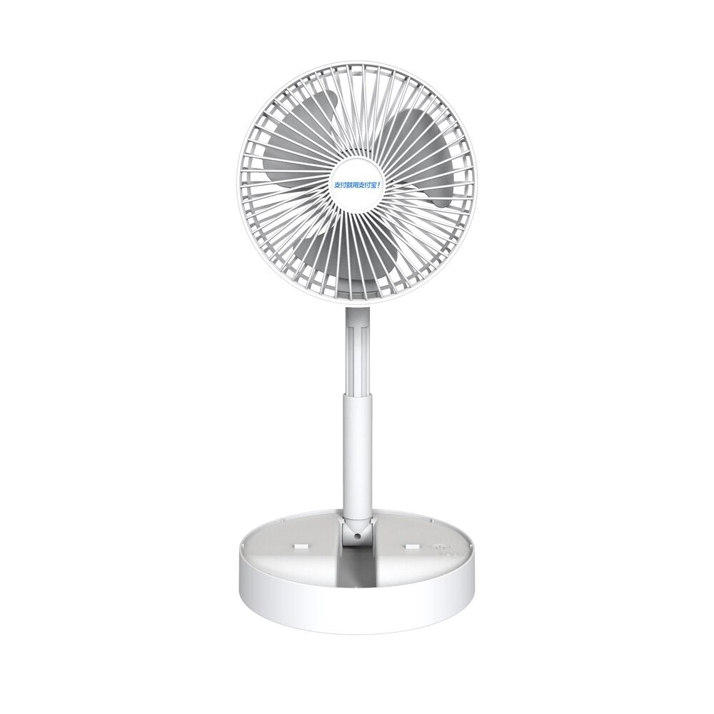 Bærbar og genopladelig ventilator med 3 hastigheder