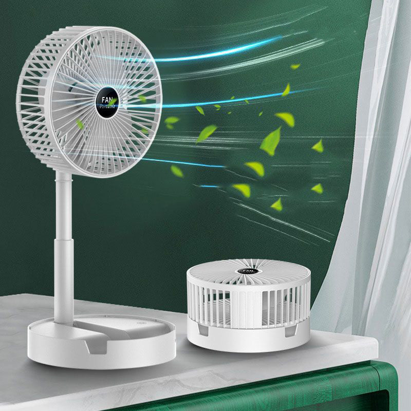 Bærbar og genopladelig ventilator med 3 hastigheder