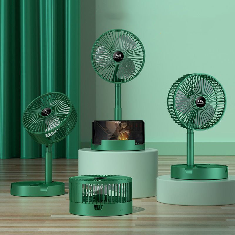 Bærbar og genopladelig ventilator med 3 hastigheder