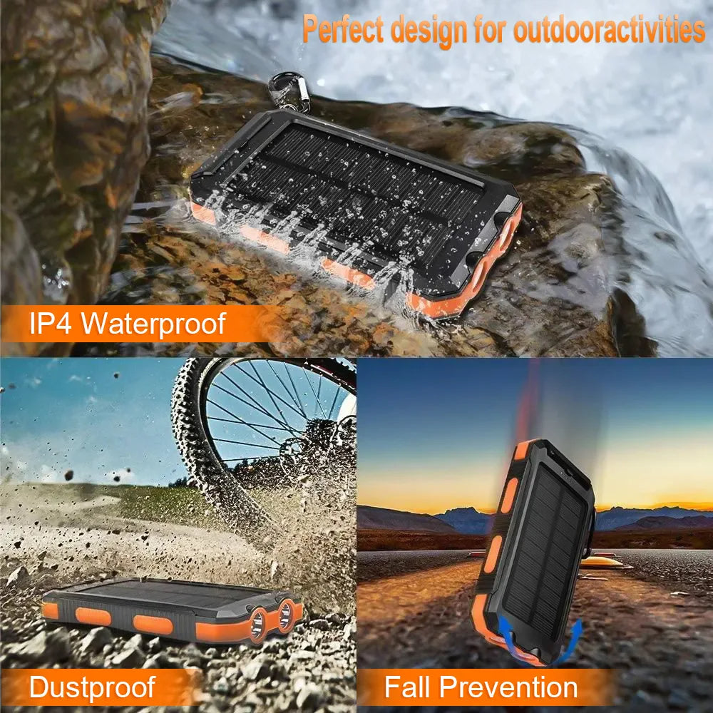 Bærbar og IP67-vandtæt solcellepowerbank