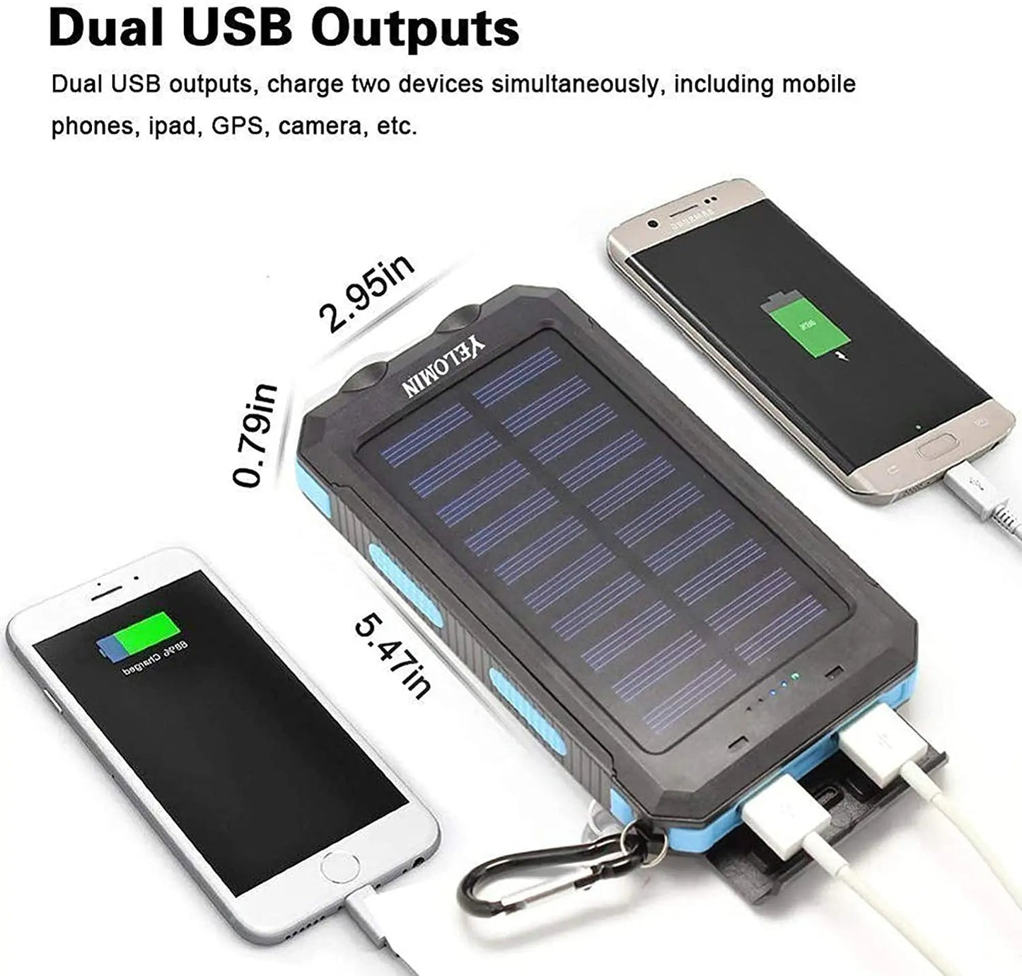 Bærbar og IP67-vandtæt solcellepowerbank