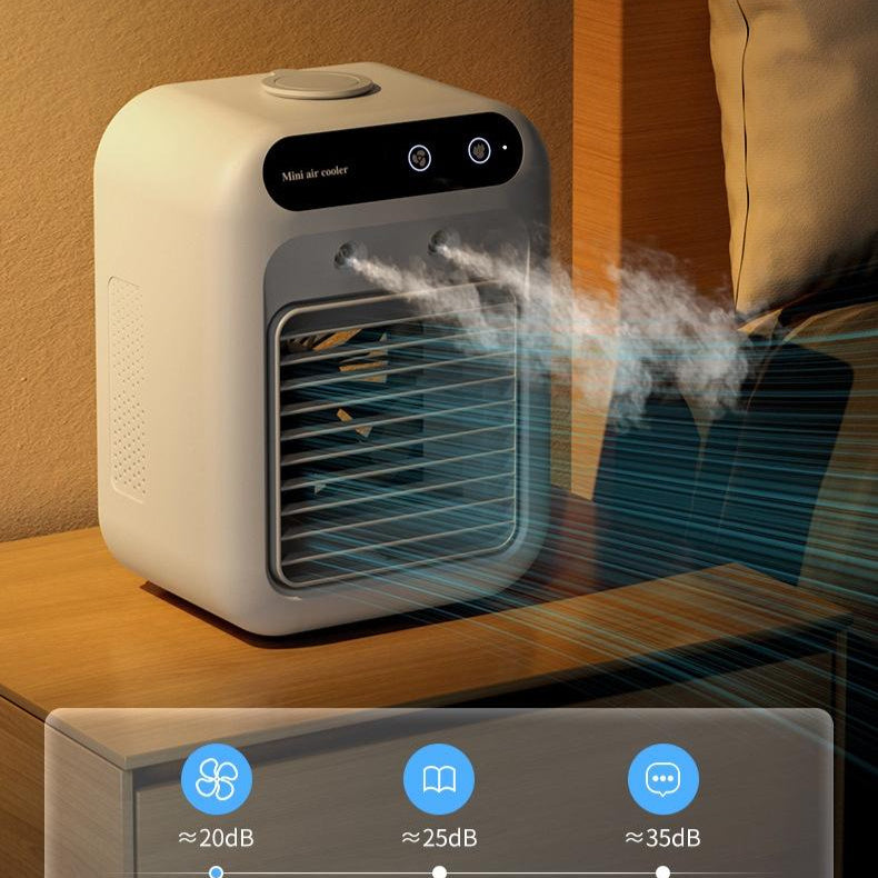 Bærbar og støjsvag mini-luftkøler-ventilator