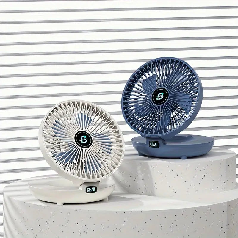 Bærbar vægventilator | Multifunktionel, USB-genopladelig og hviskestille til hjemmet, kontoret og udendørs brug