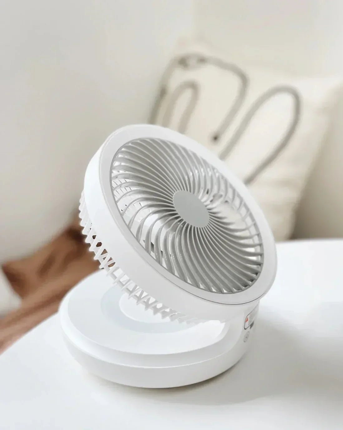 Bærbar vægventilator | Multifunktionel, USB-genopladelig og hviskestille til hjemmet, kontoret og udendørs brug