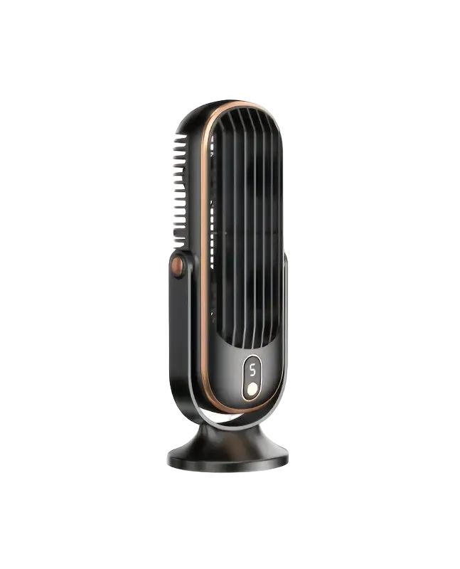 Bærbar ventilator med dobbeltmotor og 720° rotation
