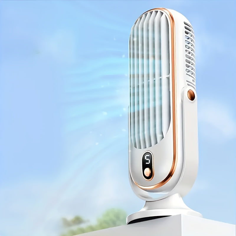 Bærbar ventilator med dobbeltmotor og 720° rotation