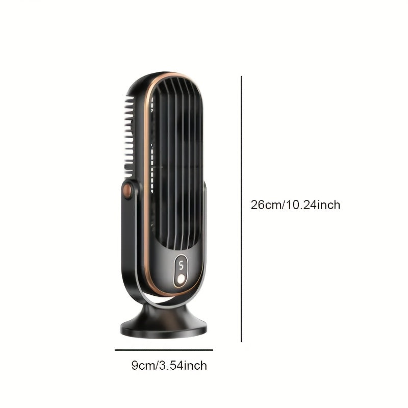 Bærbar ventilator med dobbeltmotor og 720° rotation
