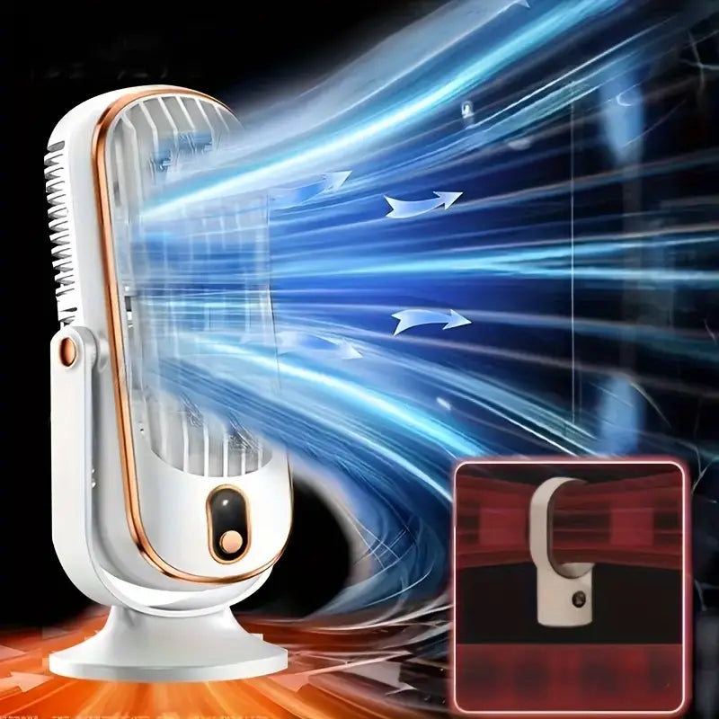 Bærbart mini-airconditionanlæg med USB-opladning – 5 hastigheder og 720° rotation