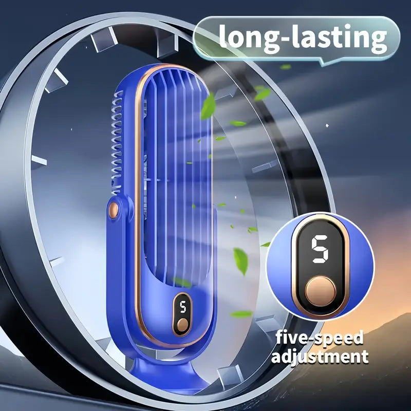 Bærbart mini-airconditionanlæg med USB-opladning – 5 hastigheder og 720° rotation