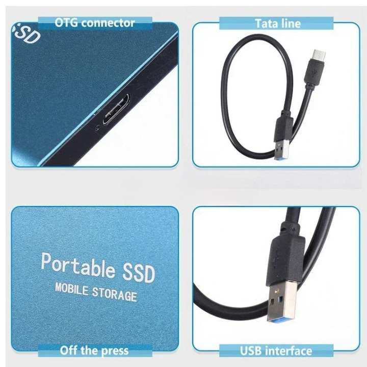 Bærbart SSD-drev med høj hastighed i kompakt design