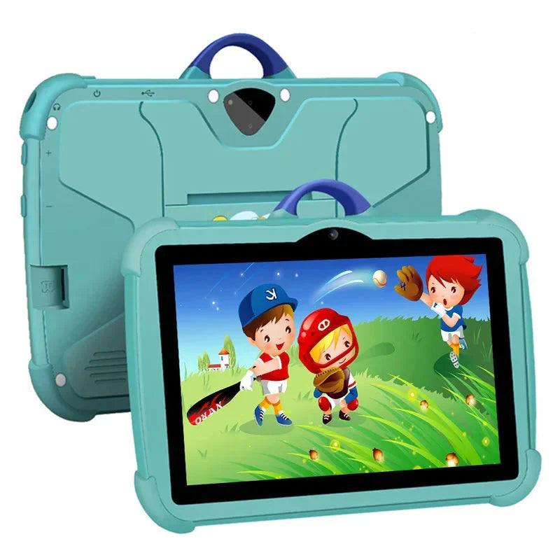 Børnetablet 7 tommer | Tegneseriemønster | 64 GB lagerplads