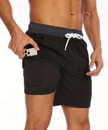 Badeshorts | Hurtigtørrende og elastiske shorts til mænd med telefonlomme