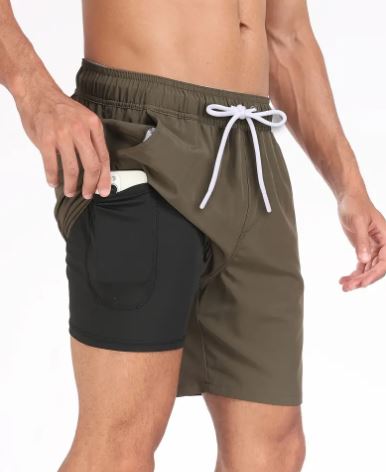 Badeshorts | Hurtigtørrende og elastiske shorts til mænd med telefonlomme