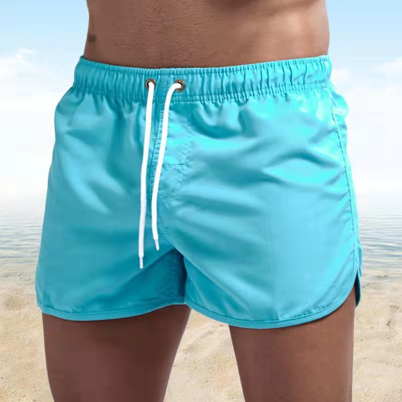 Badeshorts til mænd - Elastik og snøre i taljen