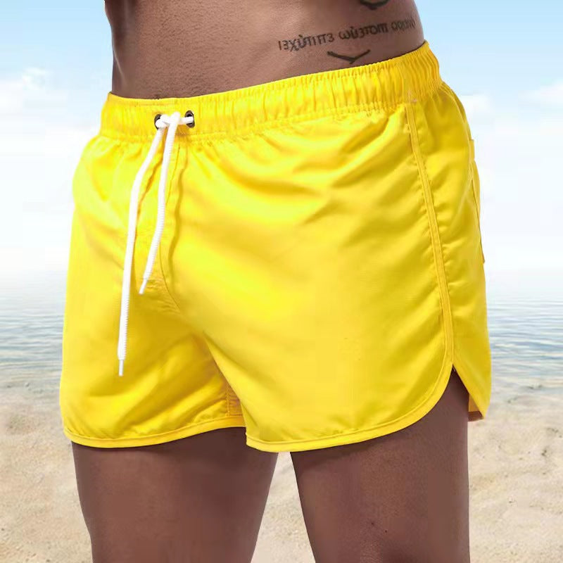 Badeshorts til mænd - Elastik og snøre i taljen