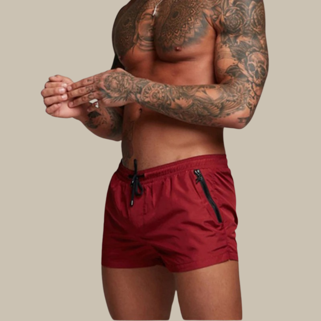 Badeshorts til mænd med lynlåslommer
