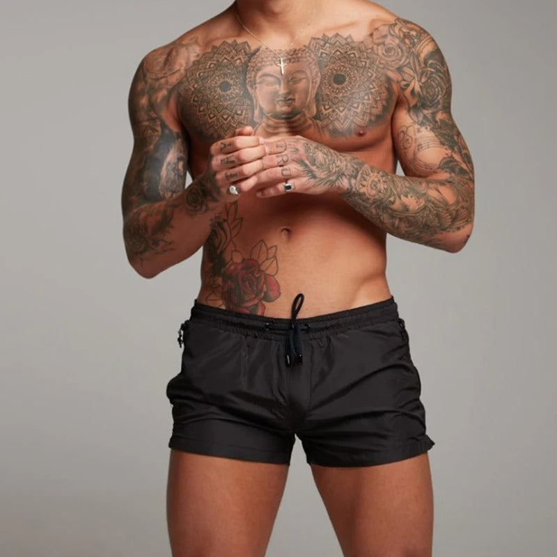Badeshorts til mænd med lynlåslommer