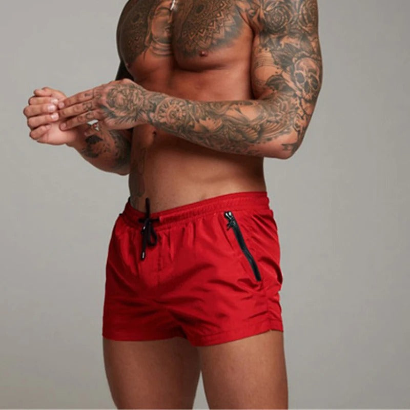 Badeshorts til mænd med lynlåslommer