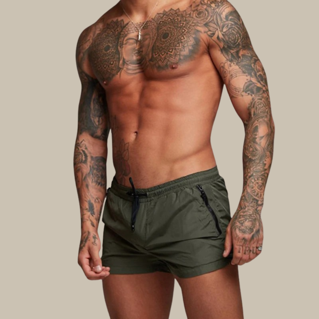 Badeshorts til mænd med lynlåslommer