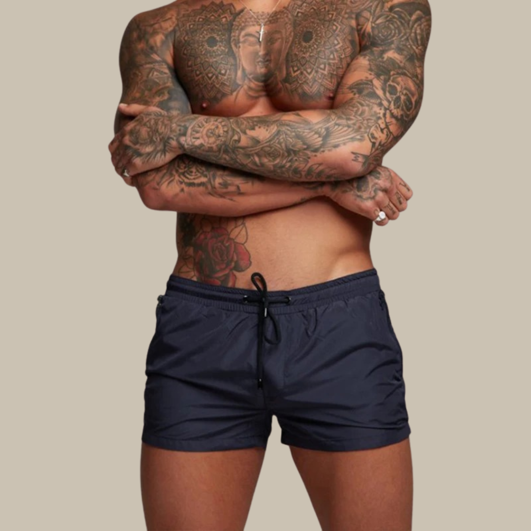 Badeshorts til mænd med lynlåslommer