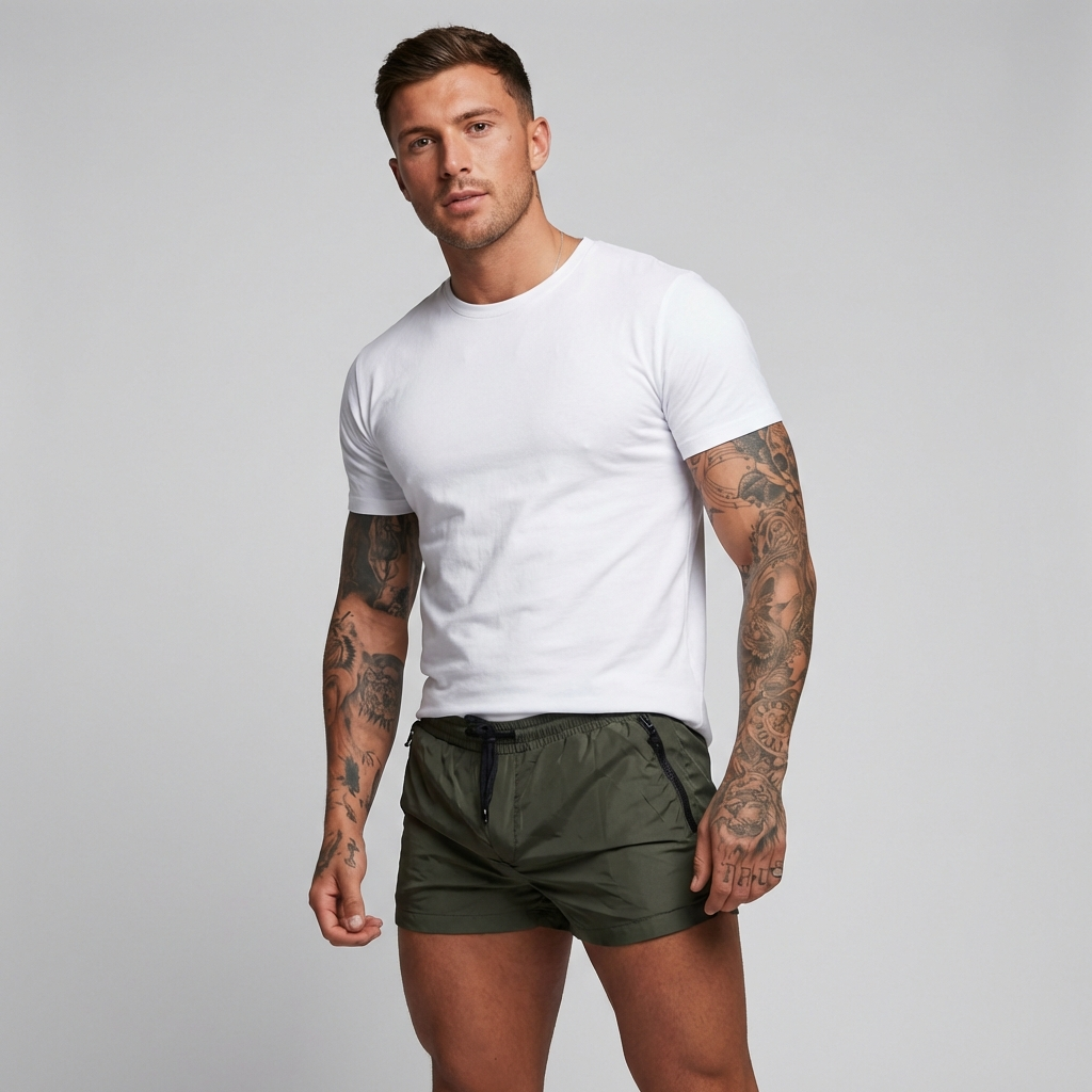 Badeshorts til mænd med lynlåslommer