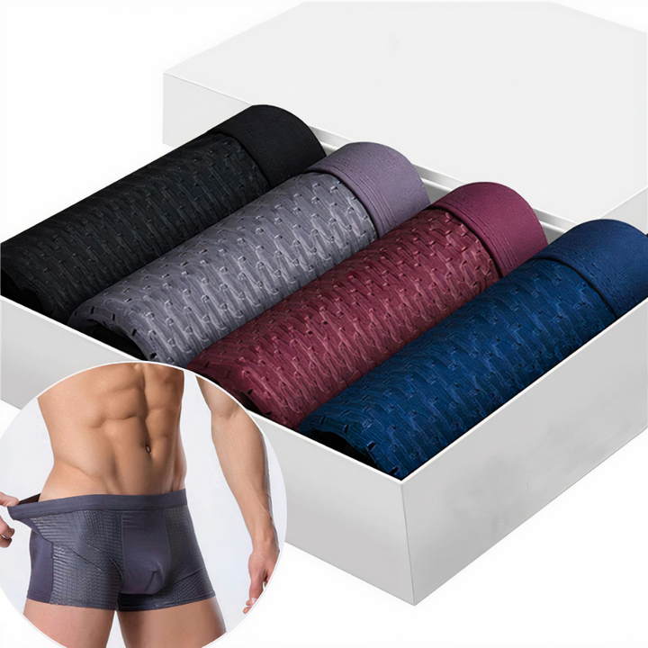 Bambusboxershorts til mænd (sæt med 10)