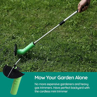 Batteridrevet mini-ukrudtstrimmer