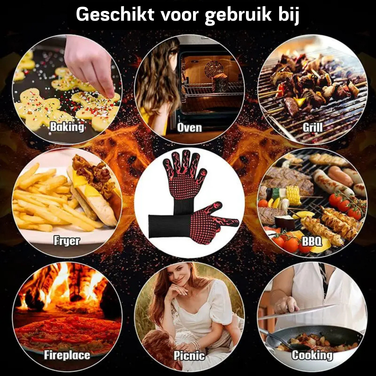 BBQ-handsker op til 800 °C
