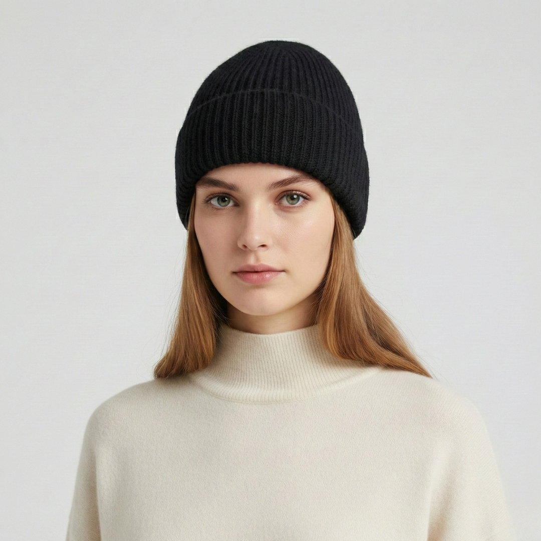 Beanie i blandingsstrik