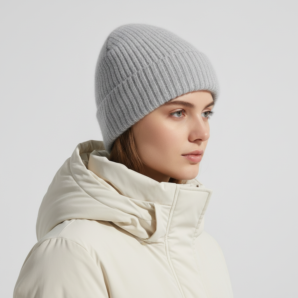 Beanie i blandingsstrik
