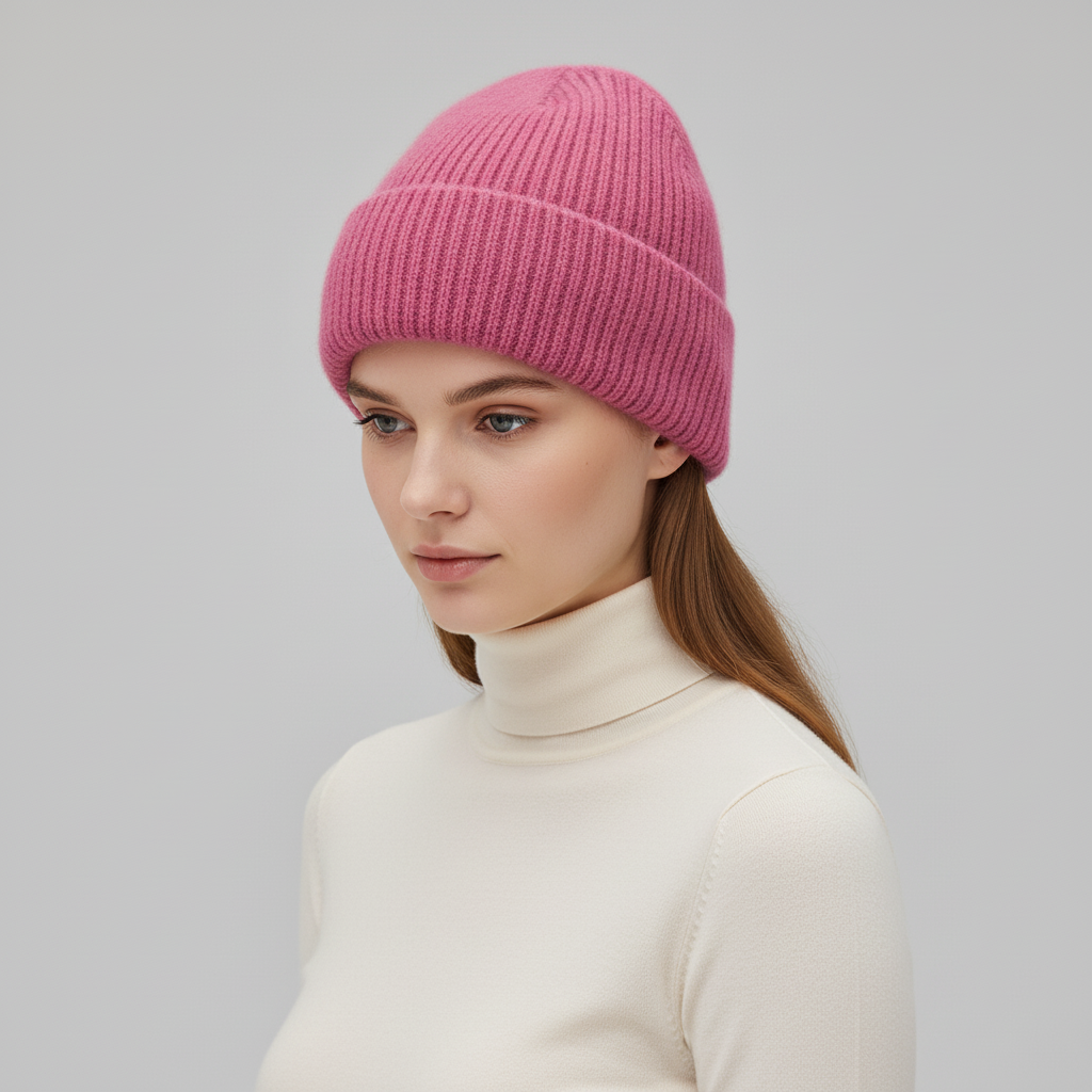 Beanie i blandingsstrik
