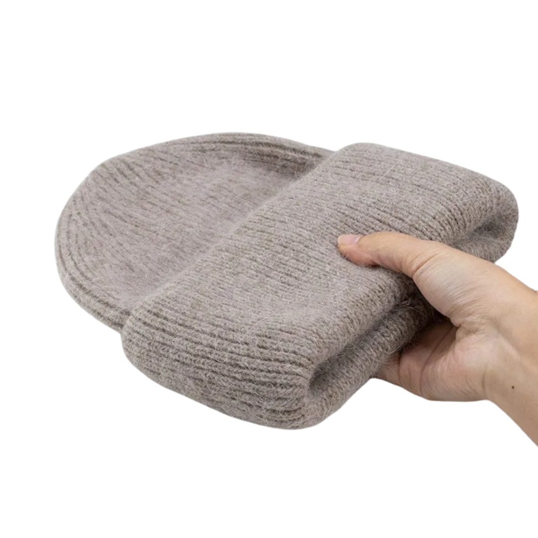 Beanie i blandingsstrik