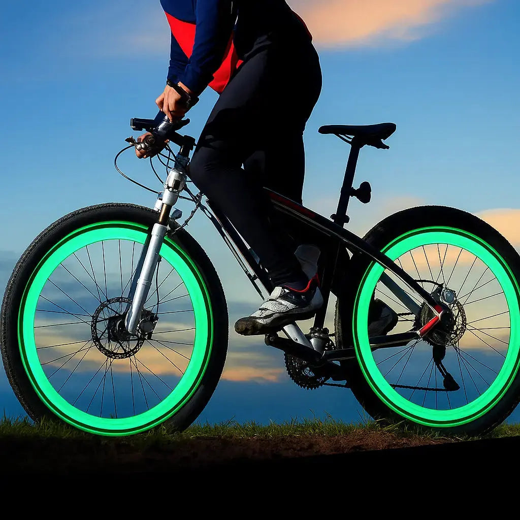 Bevægelsesaktiverede LED-ventillys til cykel for sikkerhed