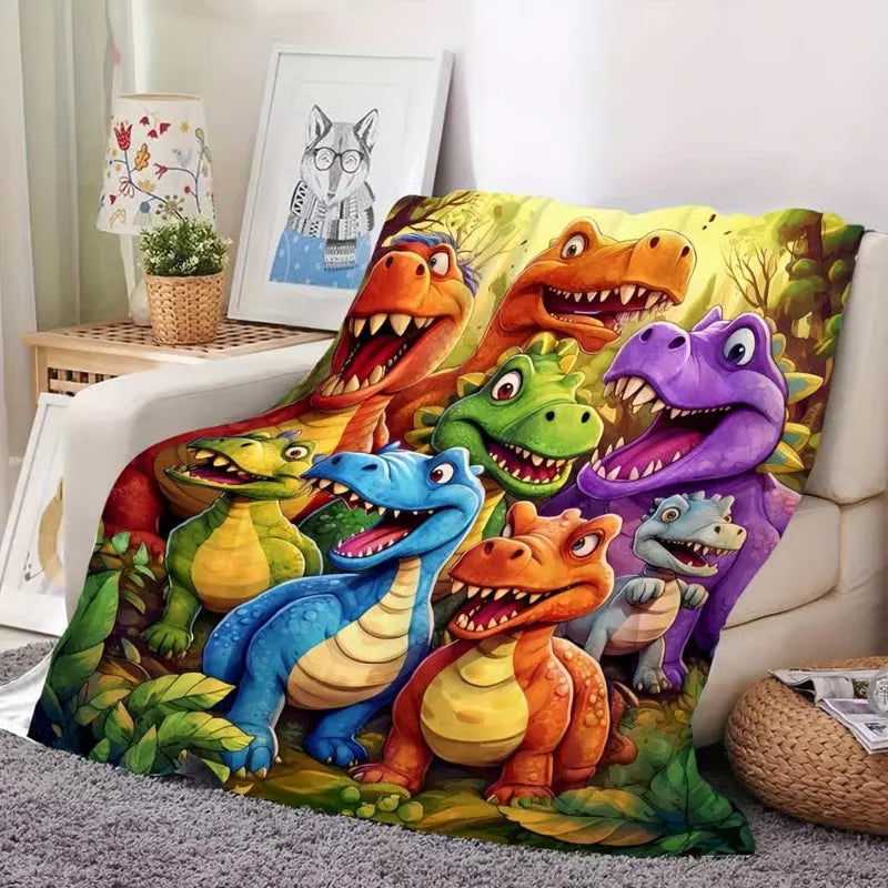 Blødt og hyggeligt dinosaurtæppe til børn