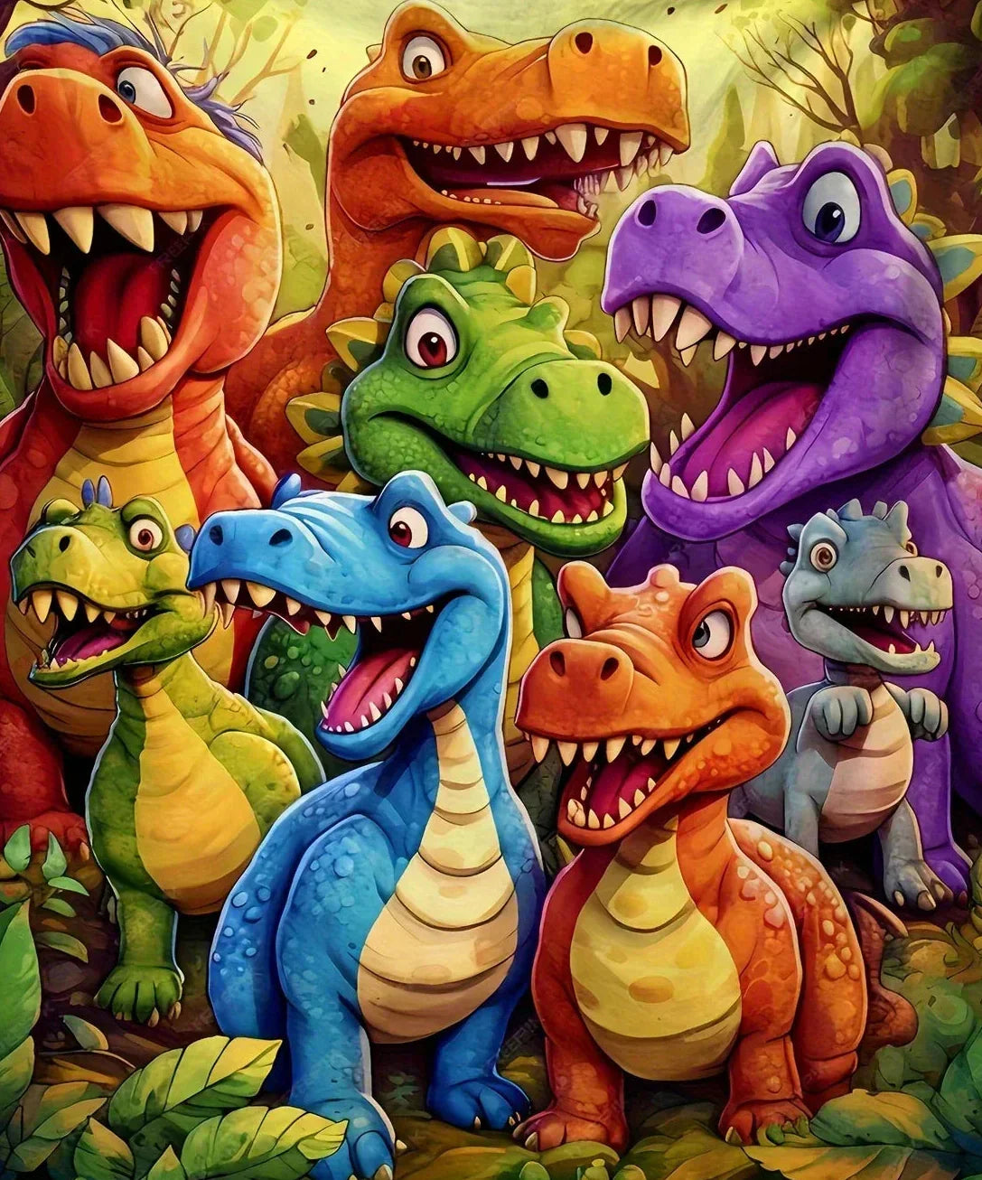 Blødt og hyggeligt dinosaurtæppe til børn