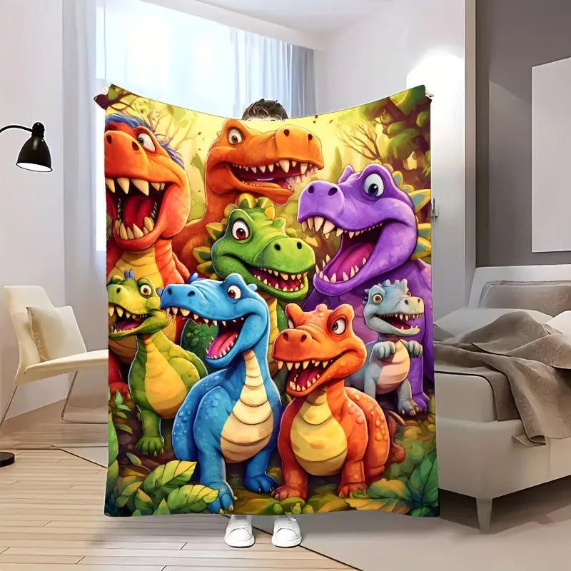 Blødt og hyggeligt dinosaurtæppe til børn