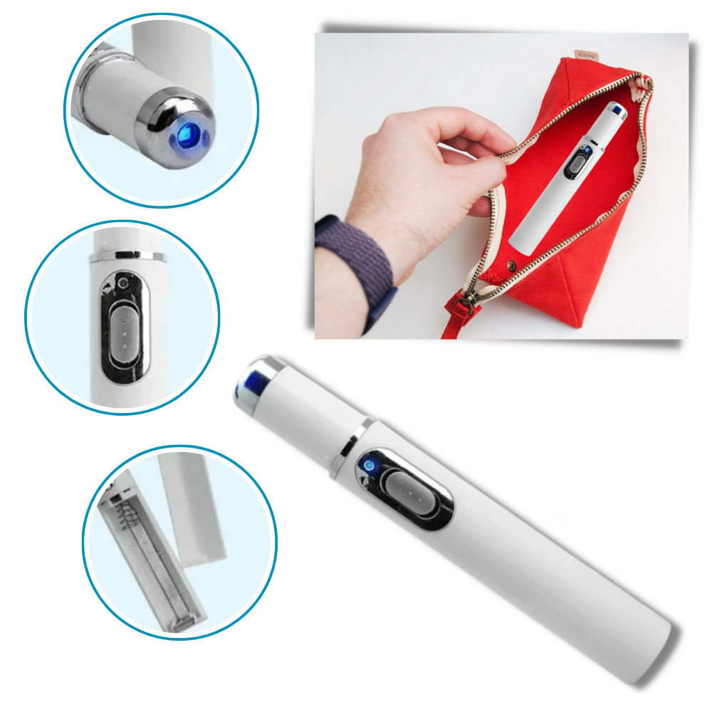 Blå laserpen til en klarere hudtone