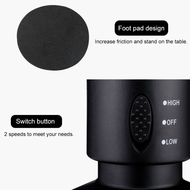 Bladløs USB-elektrisk tårnventilator og aircondition-ventilator (Sort)