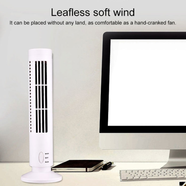 Bladløs USB-elektrisk tårnventilator og aircondition-ventilator (Sort)