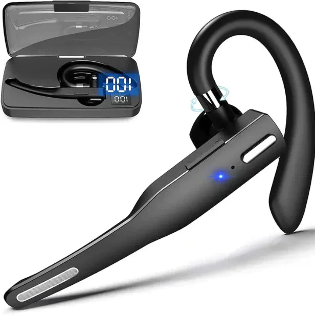 Bluetooth 5.1-headset med ørekrog, støjreducerende