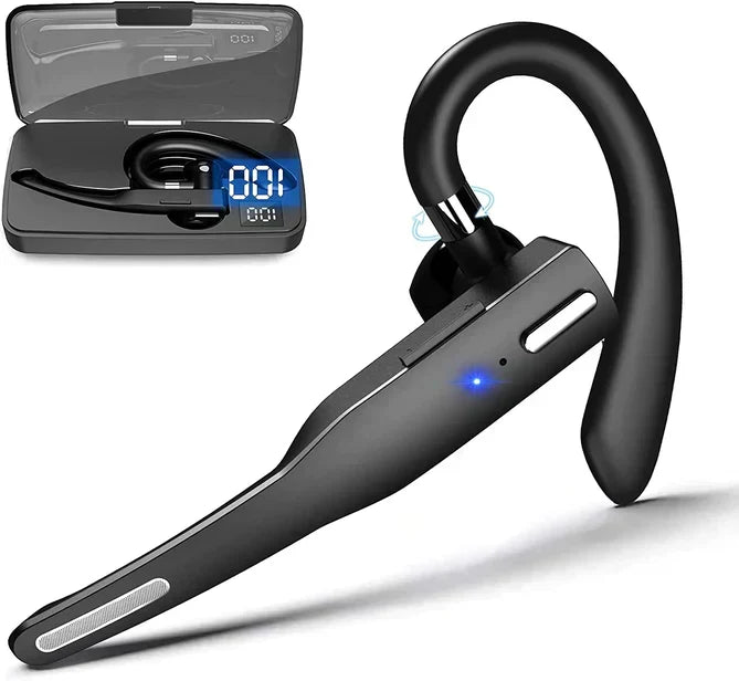Bluetooth 5.1-headset med ørekrog, støjreducerende