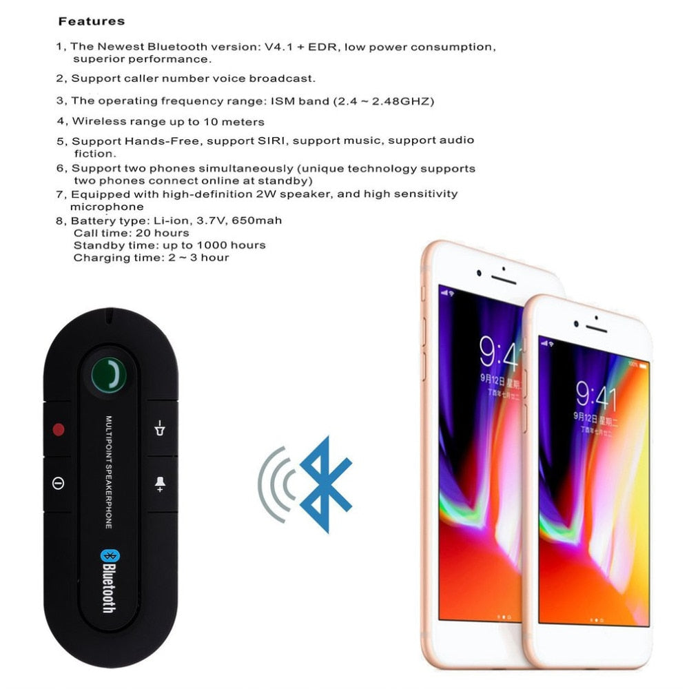 Bluetooth håndfri bilhøjttaler