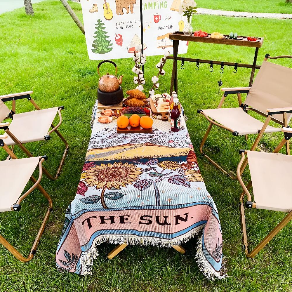 Boho sol-gobelintæppe