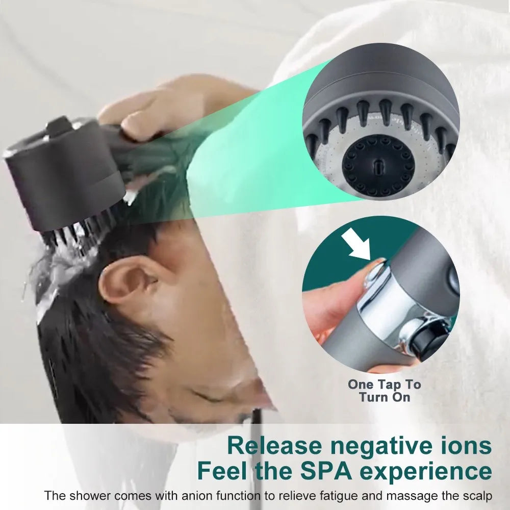 Brusehoved – PowerSpray – Øget tryk – Spaoplevelse