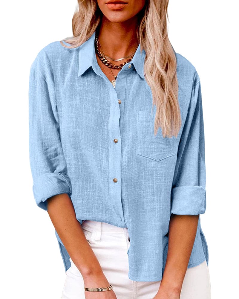 Button-down-bluse til damer