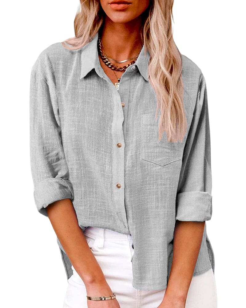 Button-down-bluse til damer