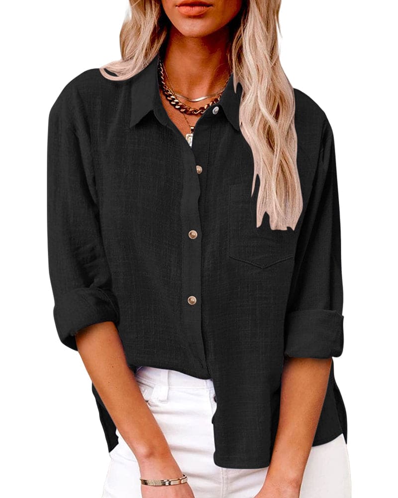 Button-down-bluse til damer