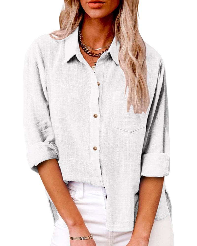 Button-down-bluse til damer