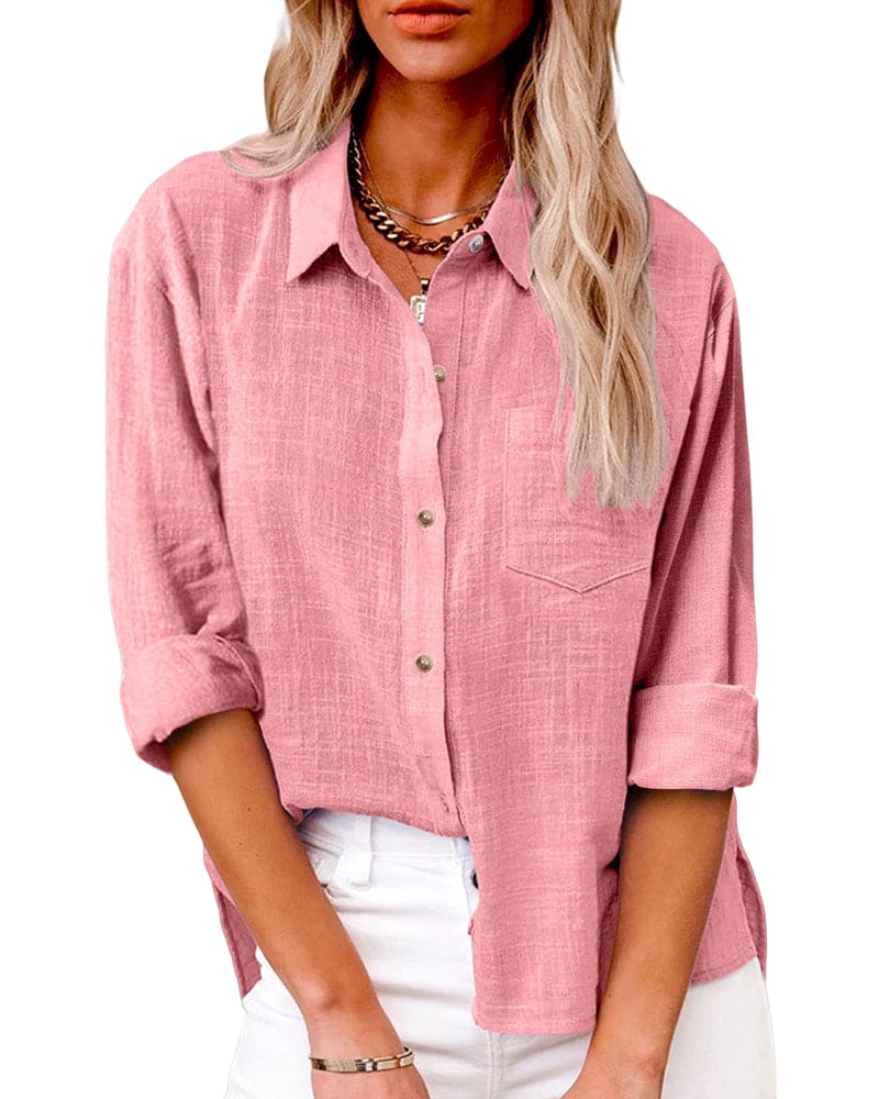 Button-down-bluse til damer